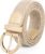 JASGOOD Women Men Braided Woven Elastic Stretch Waist Belt Golf Canvas Fabric Casual Belt for Jeans Pants