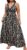Floerns Women’s Plus Size Striped V Neck Tank Dress Tie Back A Line Vacation Maxi Dresses
