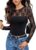 Avidlove Lace Long Sleeve Bodysuit for Women Crew Neck Body Suits Slimming Going Out Concert Tops Fall Outfits