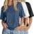Huukeay 3 Pack Women’s Half Sleeve T-Shirts, Crew Neck Elbow Length Tops Loose Casual Basic Tees Summer Tunic Tops
