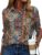 ZEAGOO Button Down Shirt for Women Long Sleeve Blouses Floral Printed Tops Business Casual Work Outfits S-XXL