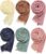 Geyoga 6 Pcs Women Scarf Shawl Hijab Scarves Cotton Crinkle Hijab for Women Blend Shawl Crinkle Wrap Head for Seasons